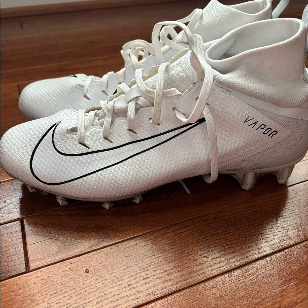 Nike Vapor Elite Cleats in White and Black